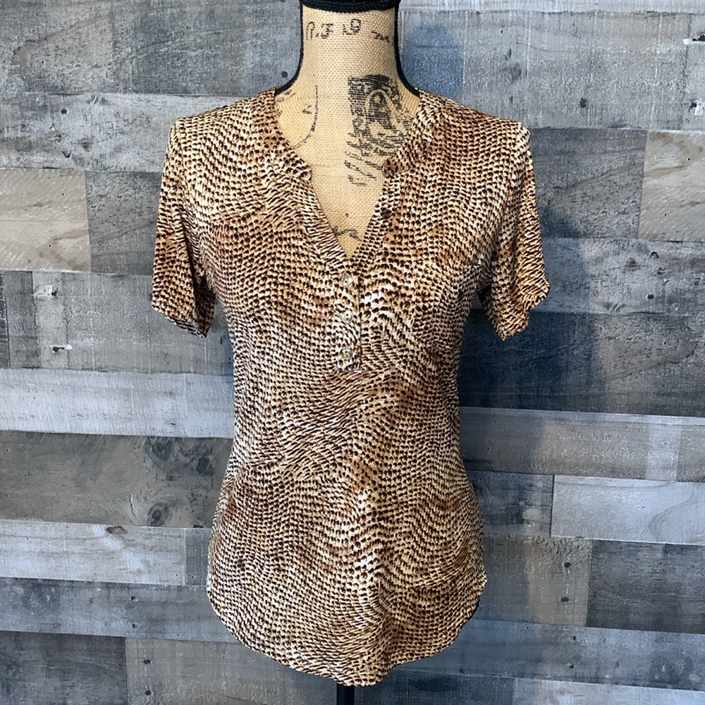 DNA Couture Snakeskin Print Top